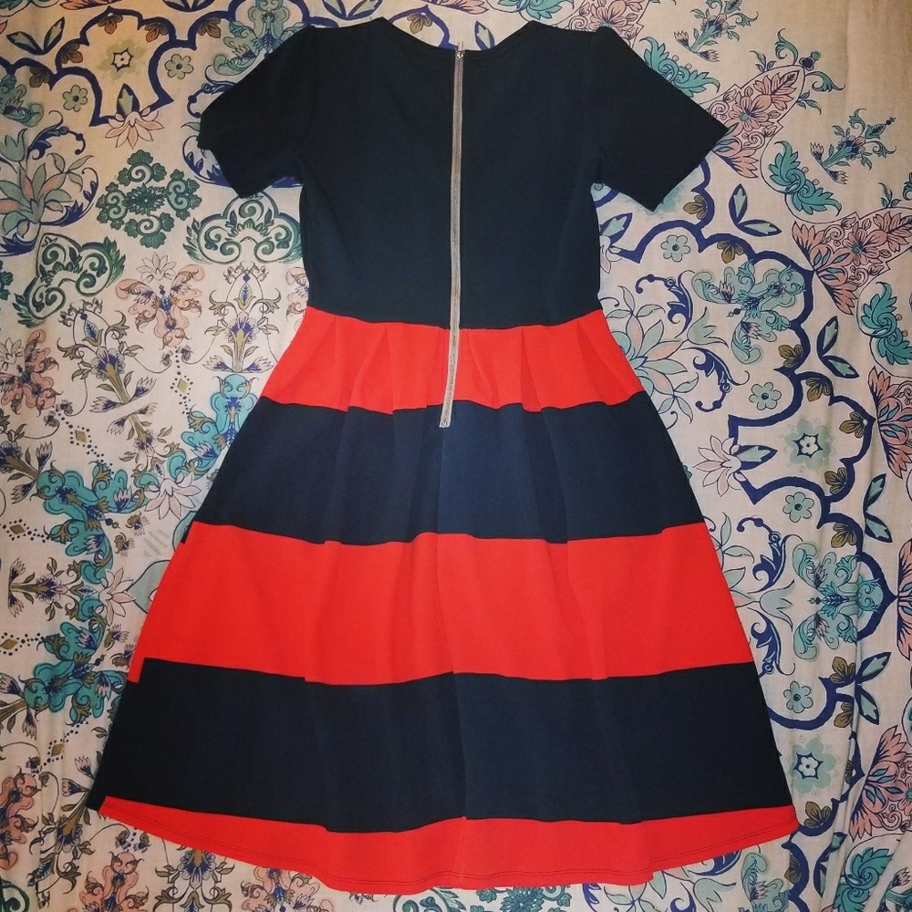 Lularoe Striped Peacock Amelia Sz. M